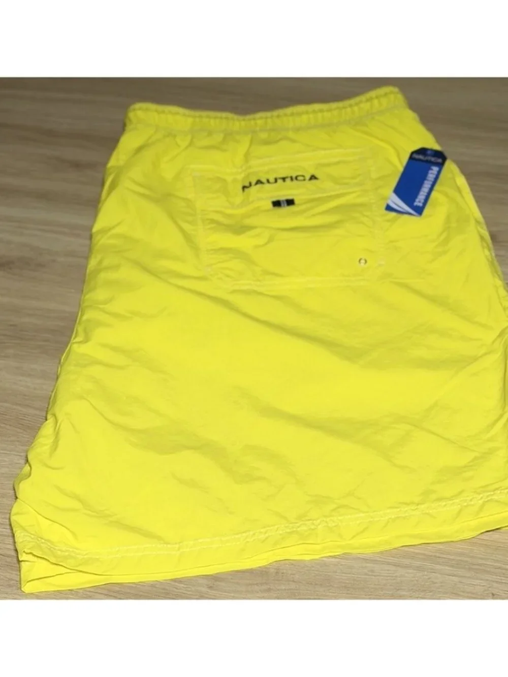 Nautica Swim Shorts Mens 6XL Yellow Performance Boxer Liner Quick Dry Trunks NEW